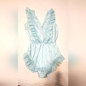 Super Cute Ladies Baby Blue Large Satin Nightie
